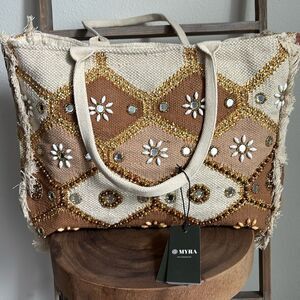Sonoran Starlight Weekender Bag In Brown & White